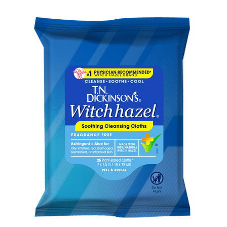 T.N. Dickinson's Witch Hazel Cleansing Cloths, 25 Count