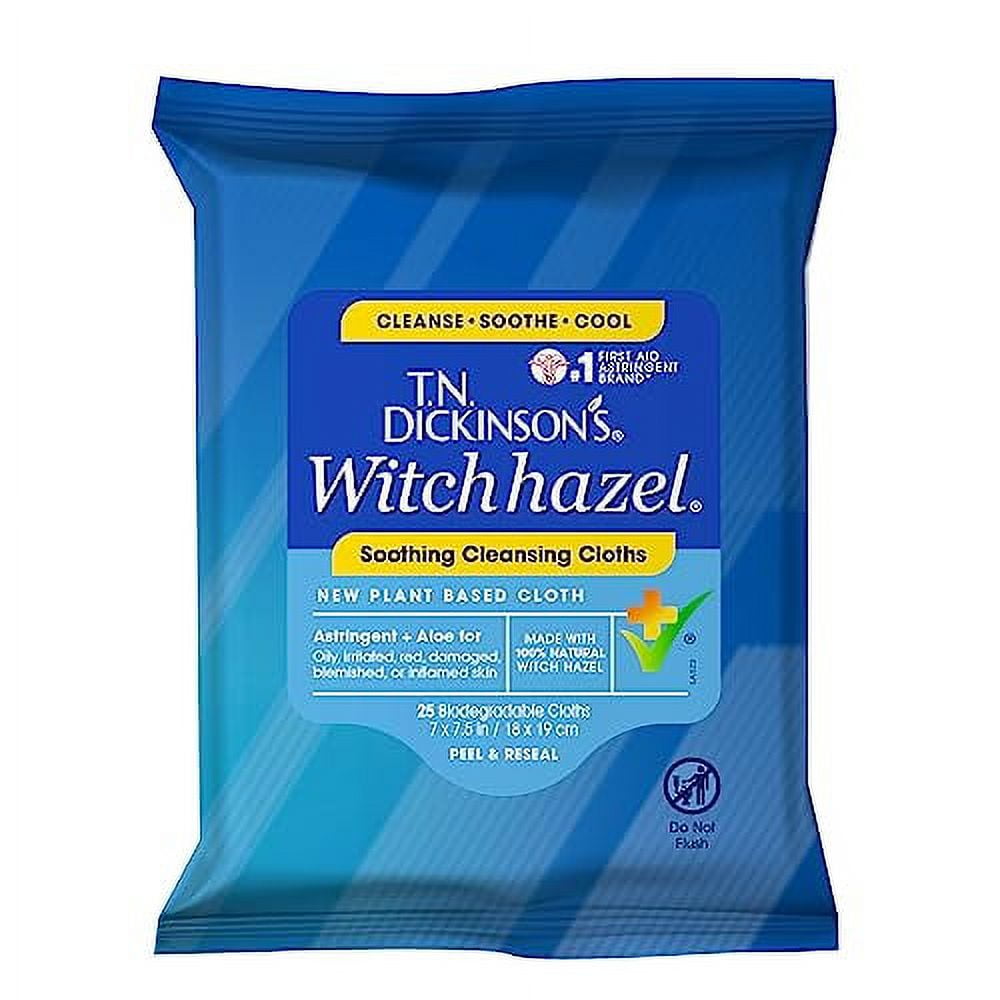 T.N. Dickinson's Witch Hazel Cleansing Wipes, Multiuse Soothing