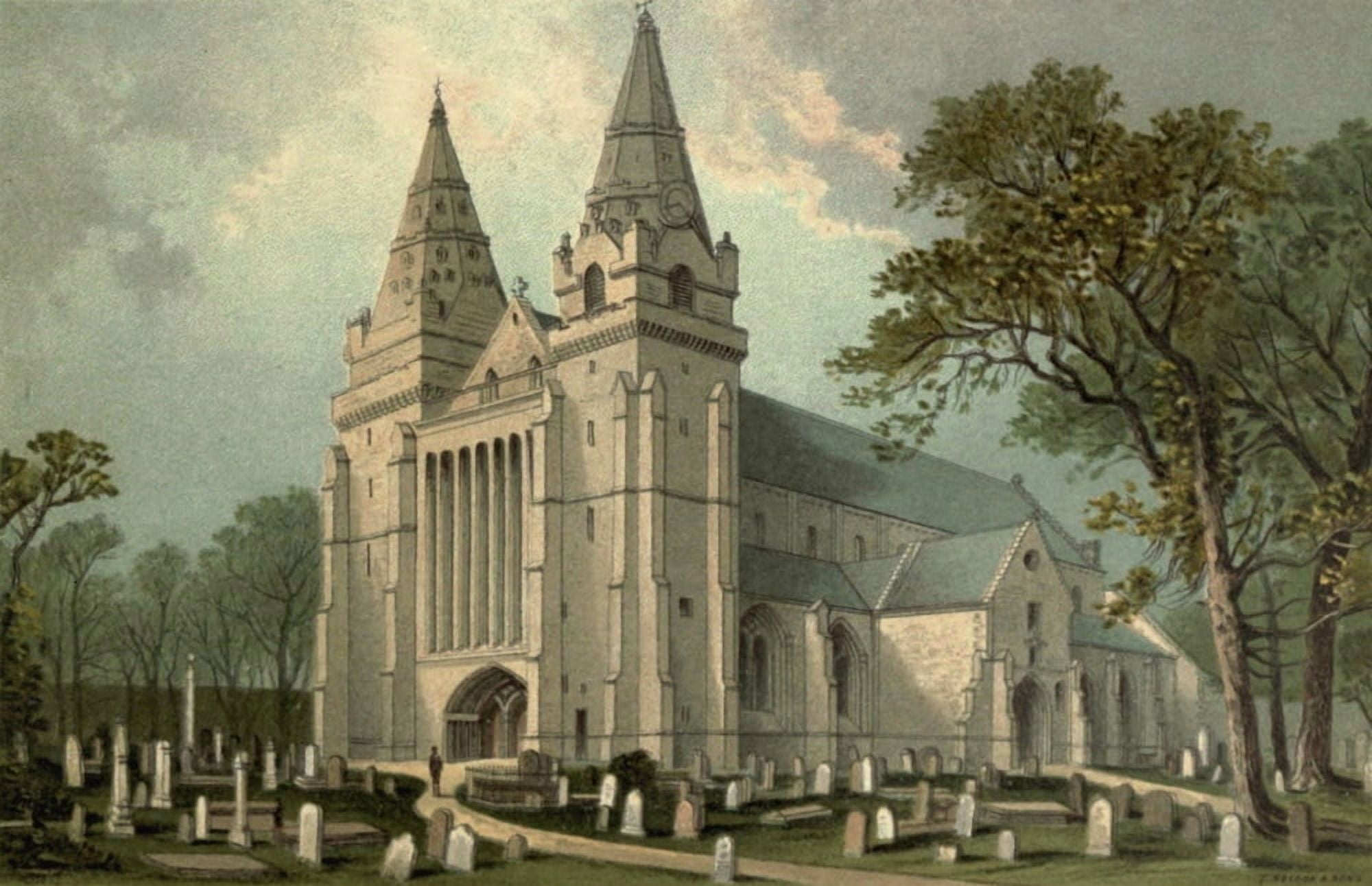 T Nelson & Sons Souvenir of Scotland 1897 Aberdeen Cathedral Canvas Art - T Nelson & Sons (18 x 24)