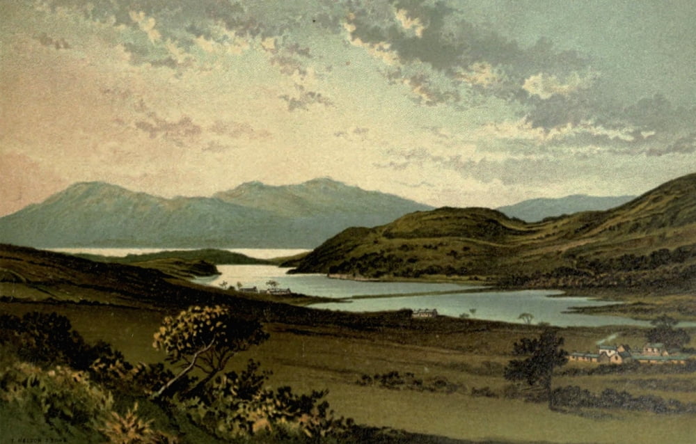 T Nelson & Sons Souvenir of Scotland 1897 Arran from Loch Fad Bute Canvas Art - T Nelson & Sons (18 x 24)