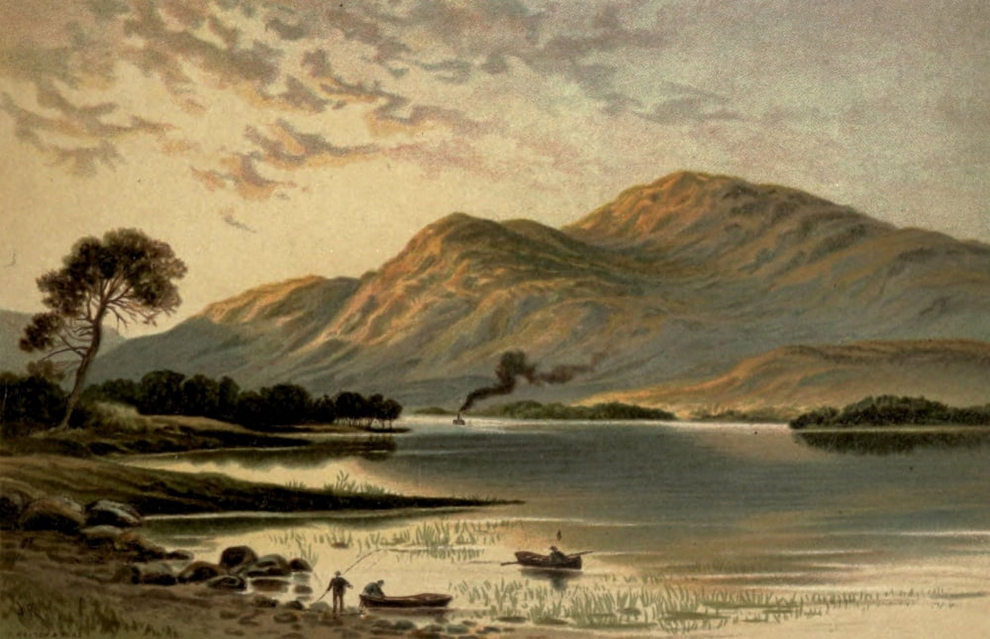 T Nelson & Sons Souvenir of Scotland 1897 Ben Lomond from Tarbet Canvas Art - T Nelson & Sons (18 x 24)