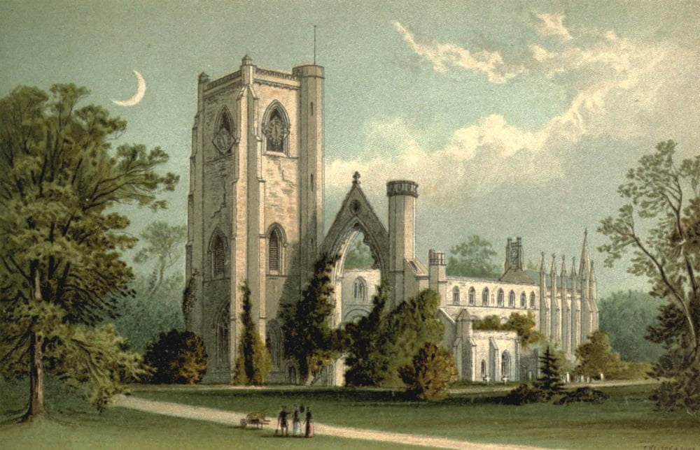 T Nelson & Sons Souvenir of Scotland 1897 Dunkeld Cathedral Canvas Art - T Nelson & Sons (18 x 24)
