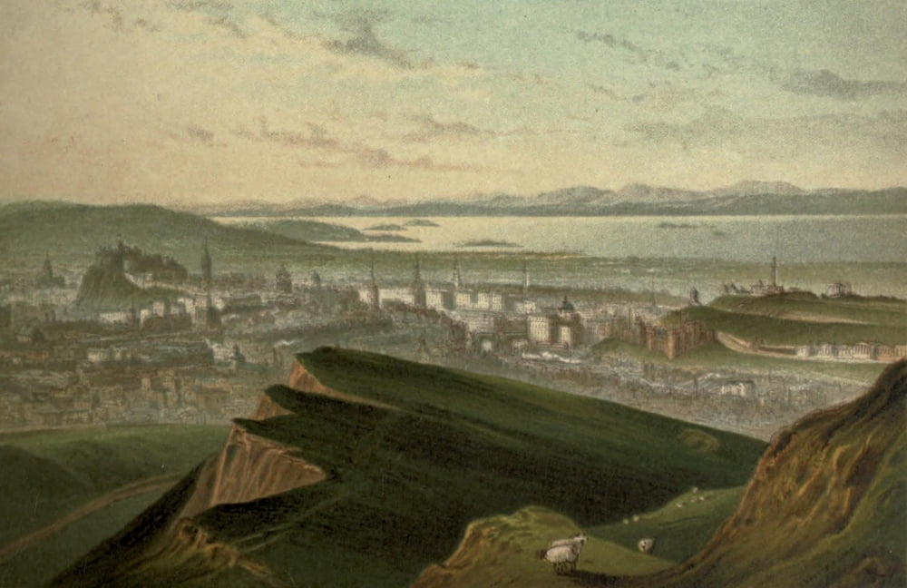 T Nelson & Sons Souvenir of Scotland 1897 Edinburgh from Arthurs Seat Canvas Art - T Nelson & Sons (18 x 24)