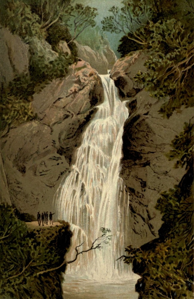 T Nelson & Sons Souvenir of Scotland 1897 Fall of Foyers Canvas Art - T Nelson & Sons (18 x 24)