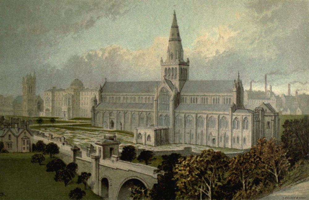 T Nelson & Sons Souvenir of Scotland 1897 Glasgow Cathedral Canvas Art - T Nelson & Sons (18 x 24)
