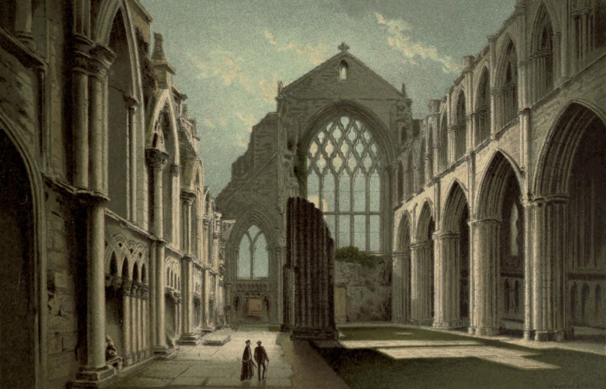 T Nelson & Sons Souvenir of Scotland 1897 Holyrood Chapel Edinburgh Canvas Art - T Nelson & Sons (18 x 24)