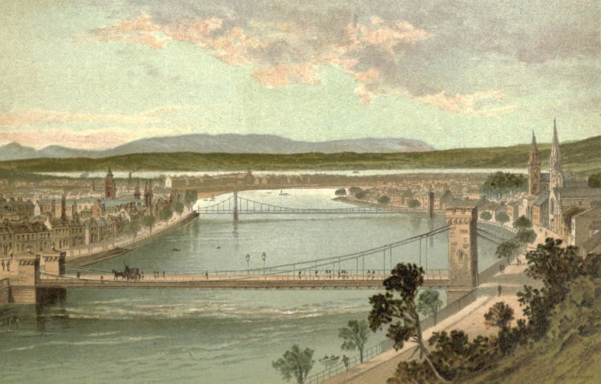 T Nelson & Sons Souvenir of Scotland 1897 Inverness from the Castle Canvas Art - T Nelson & Sons (18 x 24)