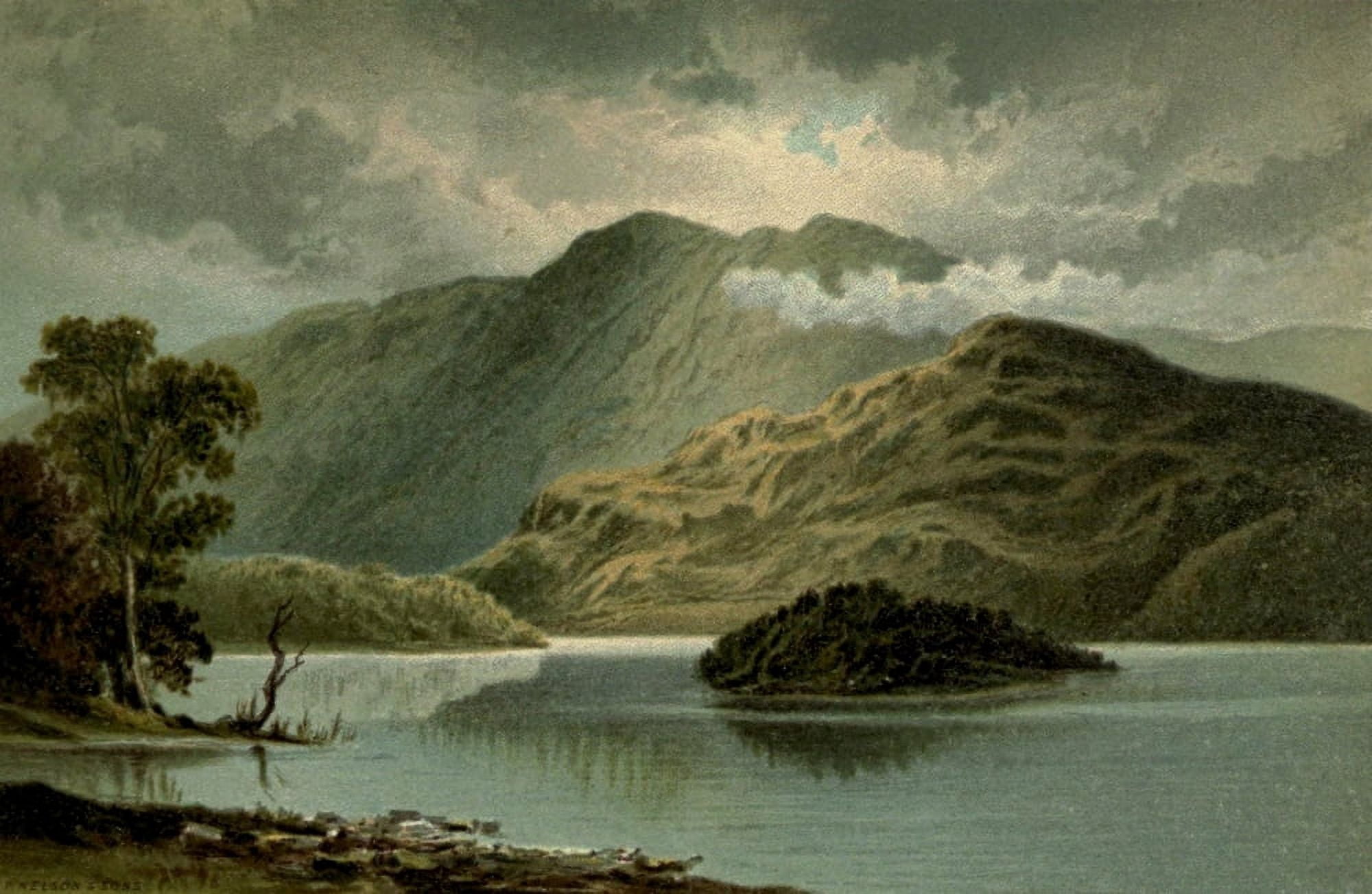 T Nelson & Sons Souvenir of Scotland 1897 Loch Katrine Ben Venue & Ellens Isle Canvas Art - T Nelson & Sons (18 x 24)