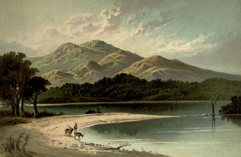 T Nelson & Sons Souvenir of Scotland 1897 Loch Katrine Silver Strand Canvas Art - T Nelson & Sons (18 x 24)