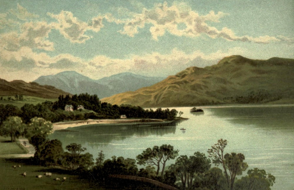 T Nelson & Sons Souvenir of Scotland 1897 Loch Lomond at Tarbet Canvas Art - T Nelson & Sons (18 x 24)