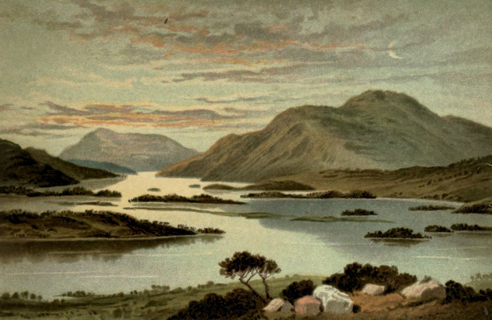 T Nelson & Sons Souvenir of Scotland 1897 Loch Lomond from Mount Misery Canvas Art - T Nelson & Sons (18 x 24)