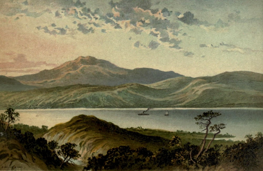 T Nelson & Sons Souvenir of Scotland 1897 Loch Ness from above the Fall of Foyers Canvas Art - T Nelson & Sons (18 x 24)