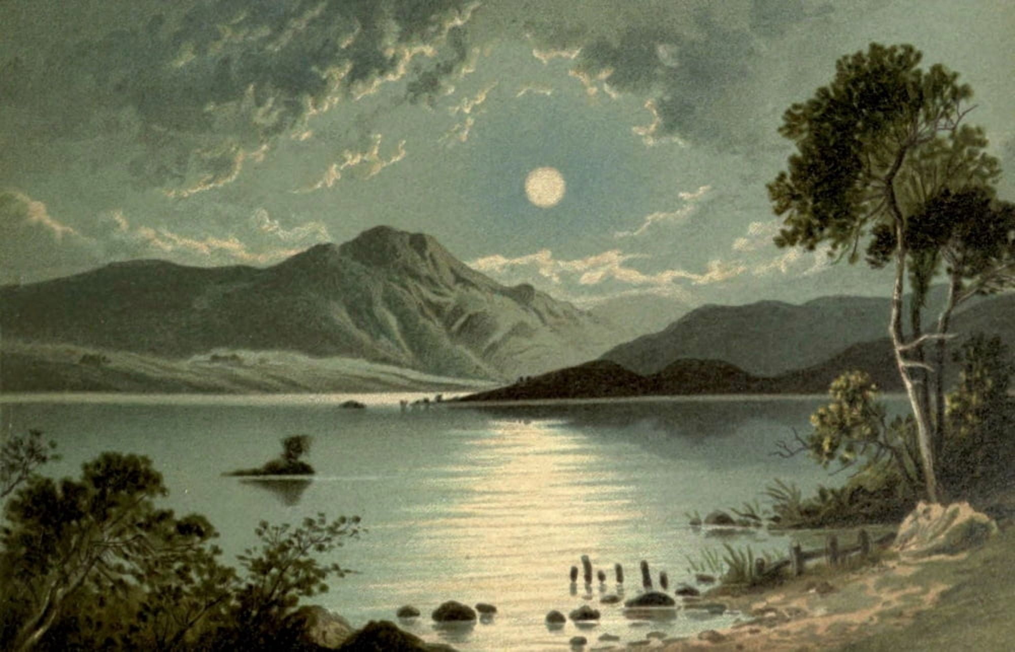T Nelson & Sons Souvenir of Scotland 1897 Loch Vennachar Canvas Art - T Nelson & Sons (18 x 24)