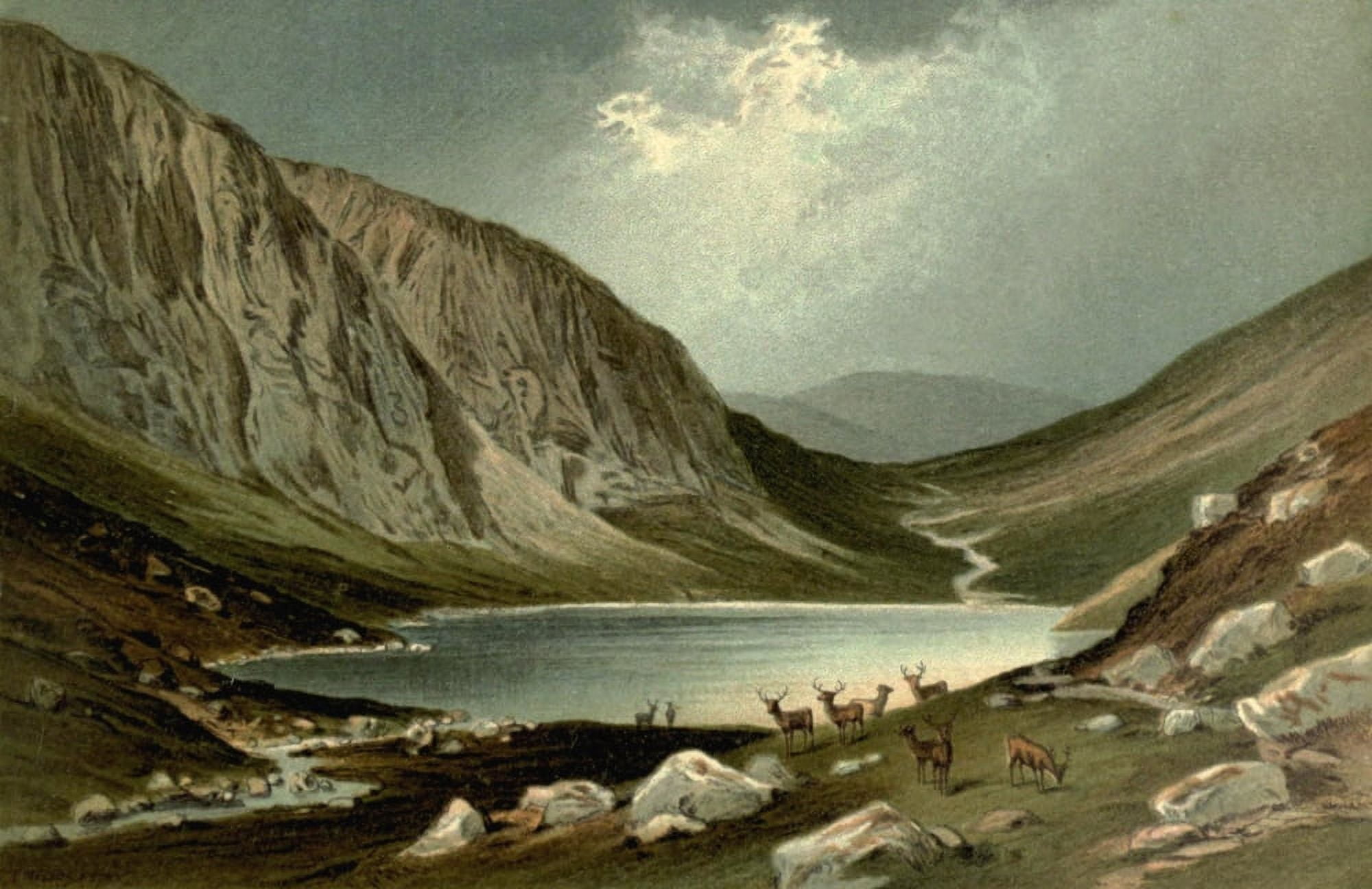 T Nelson & Sons Souvenir of Scotland 1897 Loch-na-Gar Dhu Loch Canvas Art - T Nelson & Sons (18 x 24)