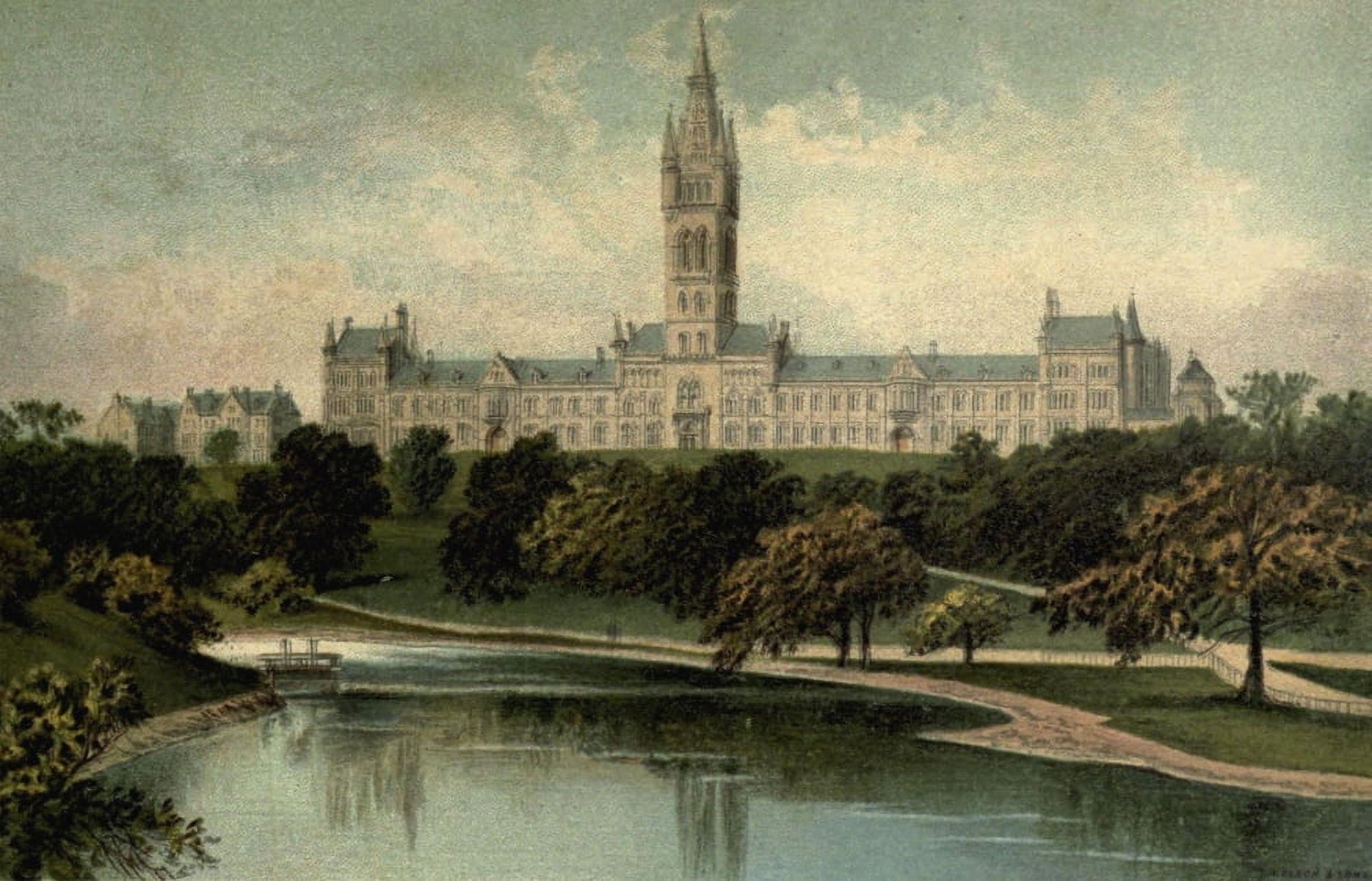 T Nelson & Sons Souvenir of Scotland 1897 New university Glasgow Canvas Art - T Nelson & Sons (18 x 24)