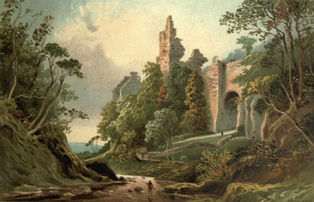 T Nelson & Sons Souvenir of Scotland 1897 Roslin Castle Canvas Art - T Nelson & Sons (18 x 24)