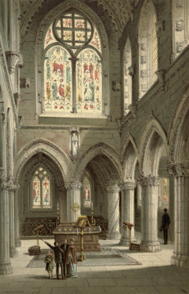 T Nelson & Sons Souvenir of Scotland 1897 Roslin Chapel Canvas Art - T Nelson & Sons (18 x 24)