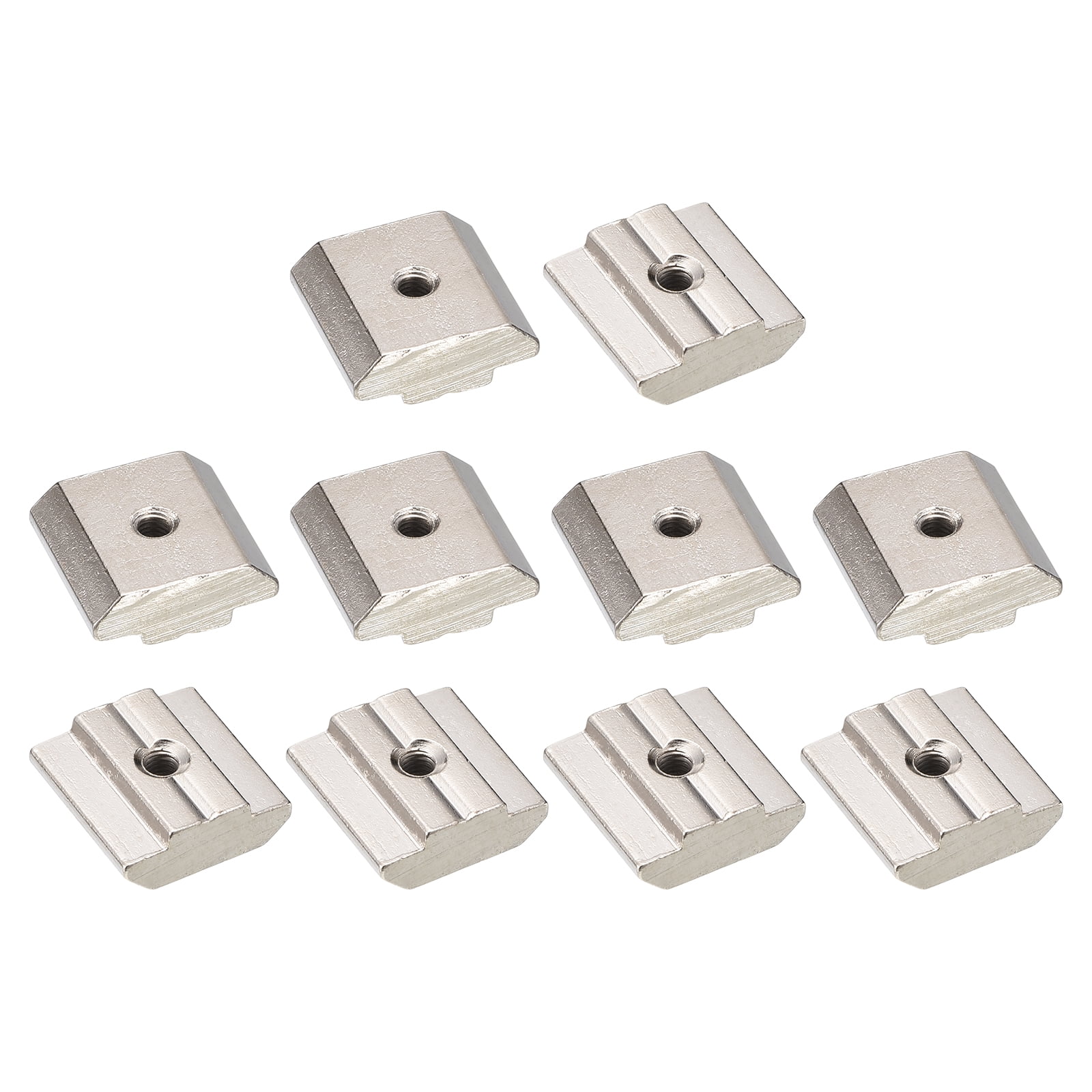 T Nuts, 60pcs - Nickel Plated Carbon Steel T Slot Bolts, 3030 Series M3 Hammer Head Fastener, Sliding T Nuts for Aluminum Extrusion Profile (Silver)