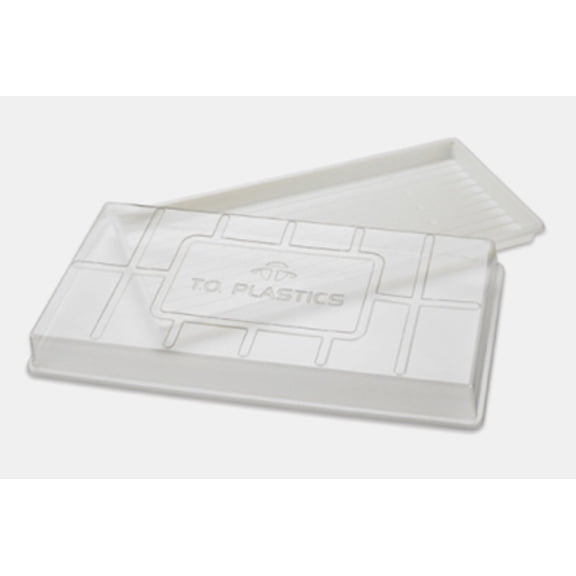 T.O. Plastics 1020 Clear Plastic Humidity Dome - Retains Moisture, Fits 1020 Trays - 10 Humidity Domes