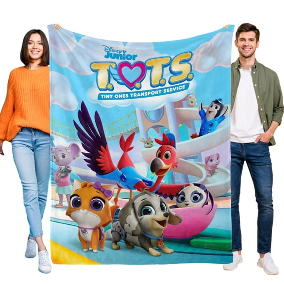 T.O.T.S Flannel Blanket Fun and Cozy Throw Blanket Perfect for Bedroom Playroom or Travel Ideal Gift for Boys and Girls 50"x60"