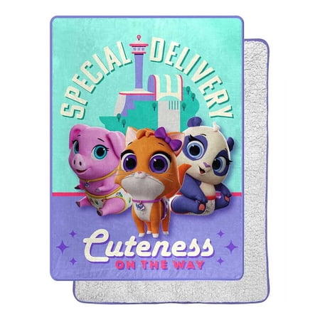 T.O.T.S. Tots Cuteness Silk Touch Sherpa Blanket