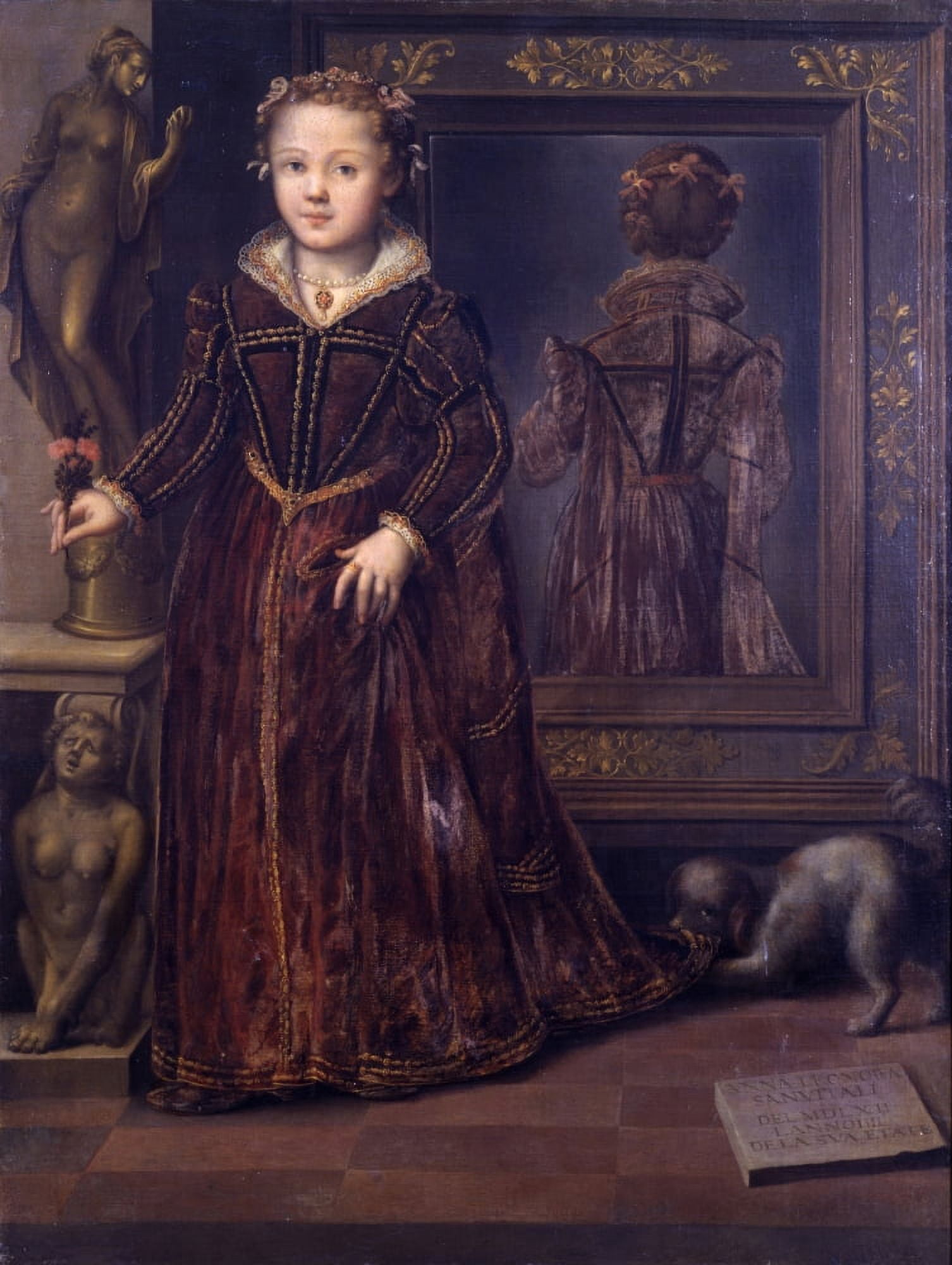 T Of Anna Eleanor Sanvitales Aged Four (Ritratto Di Anna Eleonora Sanvitale AllEt?™ Di Quattro Anni) Canvas Art - (24 x 36)