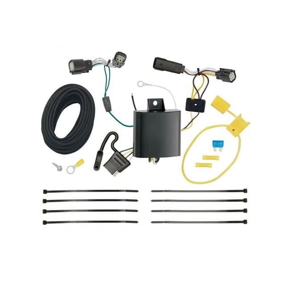 T-One Vehicle Wiring Harness with 4-Pole Flat Trailer Connector