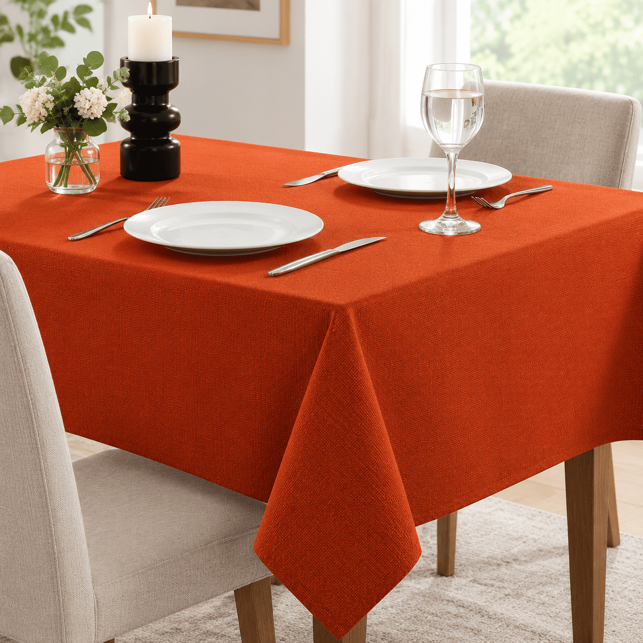 T Orange Fall Rectangle Jacquard Tablecloth 60 X 120 Inch - Walmart.com