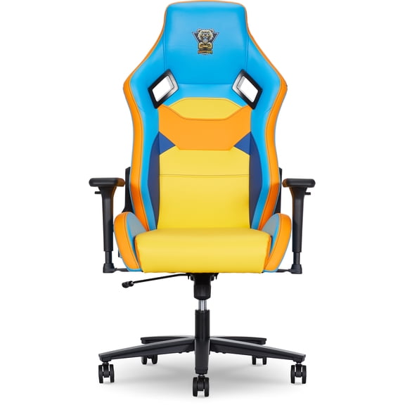 T-Pain Presents Nappy Boy Gaming High-Performance Gaming Chair with Nova-Tech Faux Leather, Adjustable Arms, Headrest Pillow, 300lb Capacity, Multi-Color