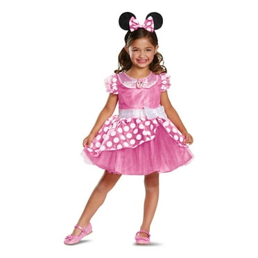 Disney Minnie Mouse Costume for Toddler, Pink, Size 3-4T, by Disguise