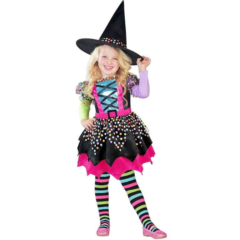 Polka Dot Witch Halloween Costume for Toddler, Size 2T, by Way to