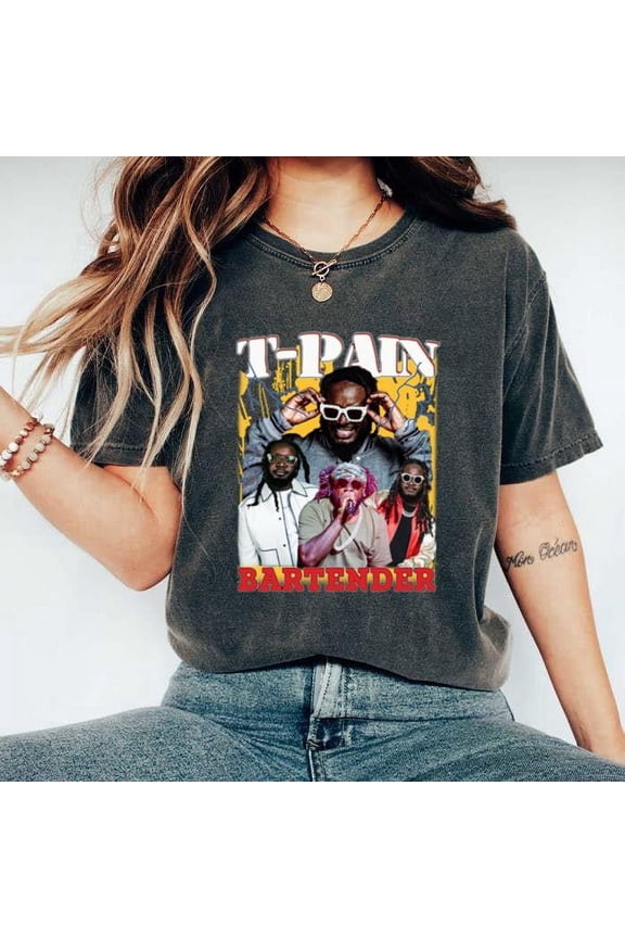 T-Pain 90s Rapper Rap Tee T-Shirt Hiphop Ar Comfort Color T-Shirt, for men & women, up to size 4XL