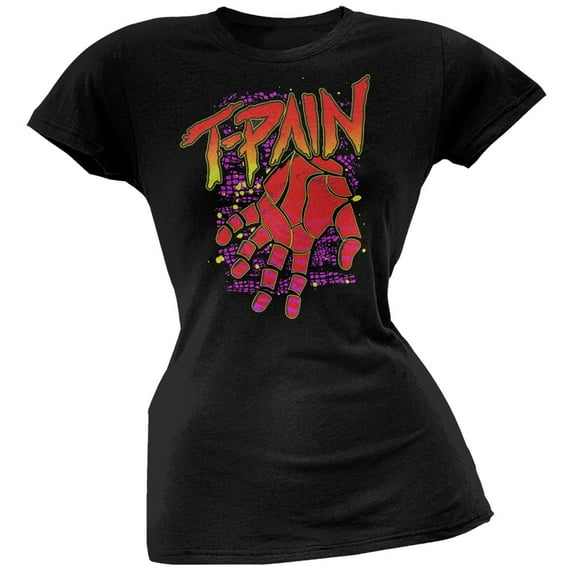T-Pain Women's Juniors Hand Short Sleeve T Shirt