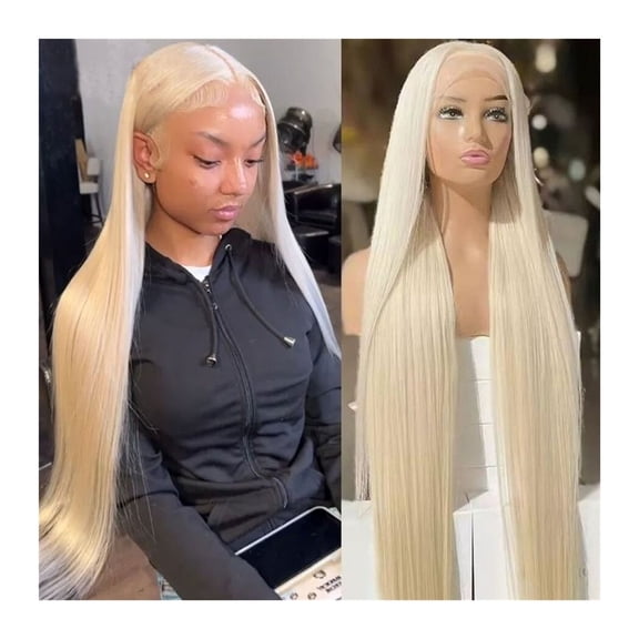 T Part Lace Frontal 613 Blonde Wig Virgin Human Hair Pre Plucked 10-34Inch Silky Straight 13x1x4 Lace Front with Baby Hair Middle Part 150% Density