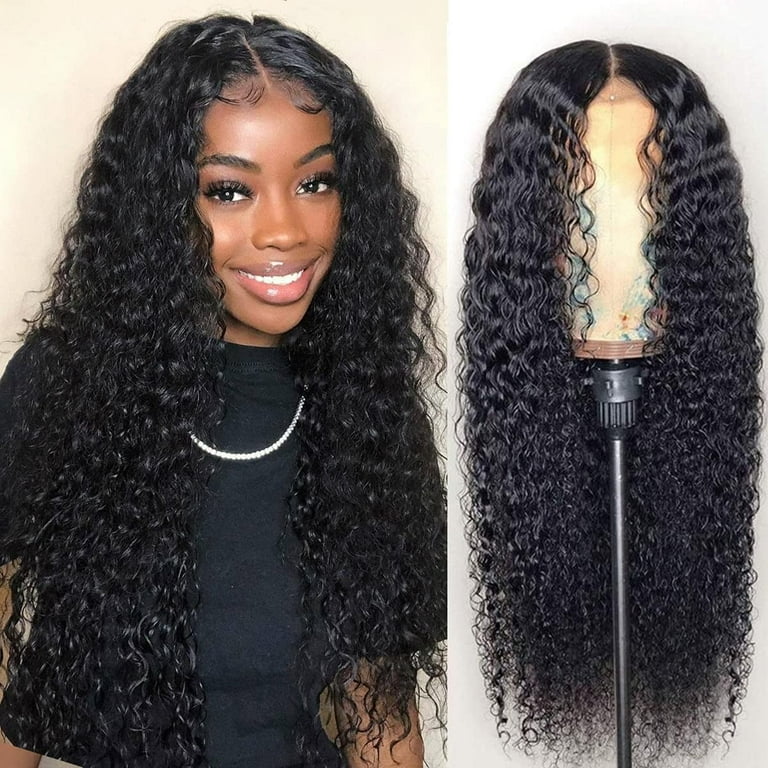 T Part Lace Wig Human Hair Kinky Curly Wigs for Black Women Curly T Part Lace Front Wigs Human Hair Pre Plucked 13x4x1 Transparent Kinky Curly Lace Front Wig Human Hair Brazilian