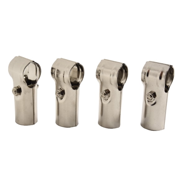 T Pipe Clamp Connector 4pcs Pipe Connector Stainless Steel Fit OD 1 Inch(25mm)