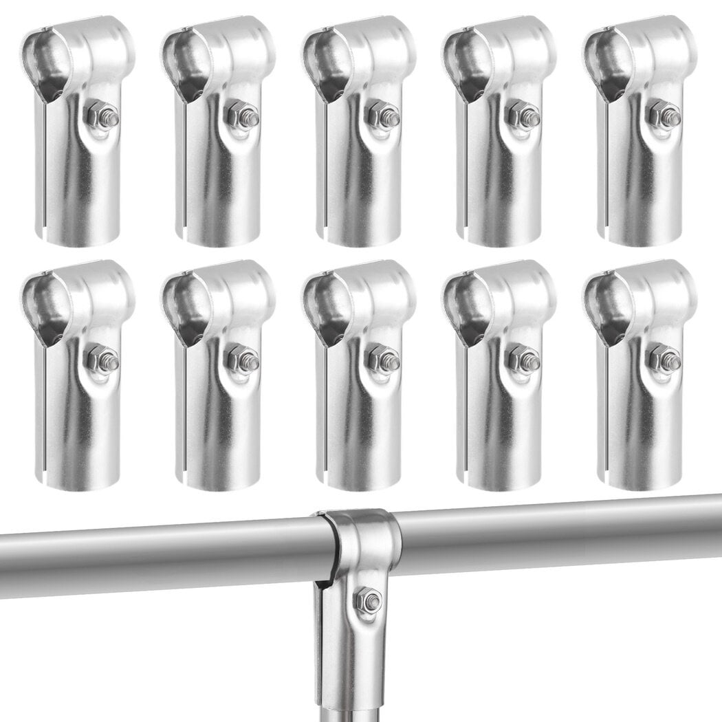 Eoere 10 Sets Stainless Steel T Pipe Connector For 1-3/8" Fence Pipe - Chain Link Fence Clamp