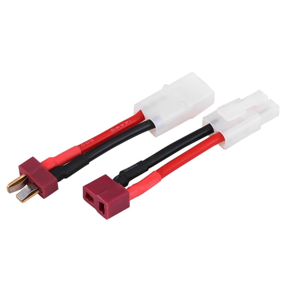 T Plug Female To Male Cable, Deans Connector Battery Connector Style Connector To T Plug Deans Male Female Adapter 14AWG for RC ESC Speed Controller