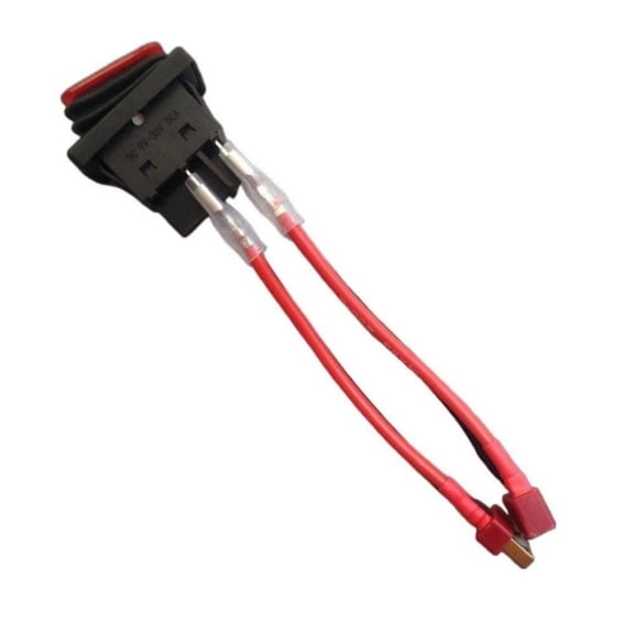 T Plug Waterproof Power Switch 4-pin 2-position Large Current Silver Contact Point Power Switch with Red LED 9-36V 50A