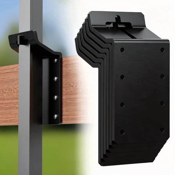 T Post Bracket 6 Pack Heavy Duty Black T Post Mounting Bracket for T Fence Post, T Post Hanger for Sign Mailbox Birdhouse Fencing Farm Garden DIY