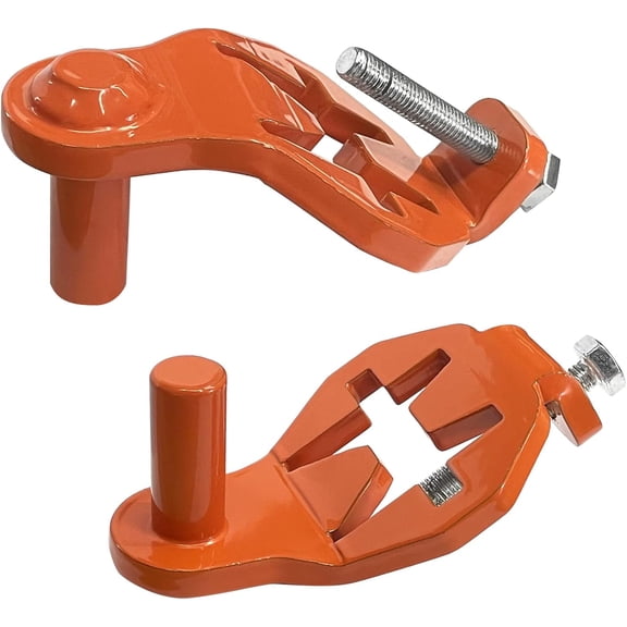 T-Post Gate Hinge Pins - Heavy Duty Gate Hanger, Hang a gate from a Metal T Post, Steel Gate Hinges Target Hanger for Farm Gate, Garden & Backyard Gate, Easy to Install (Patent)