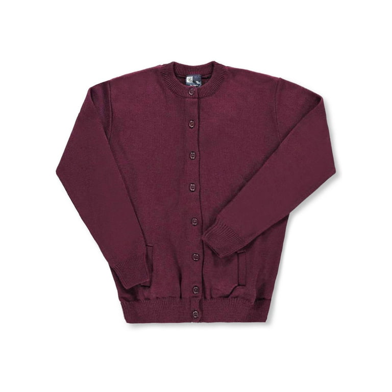 Girls burgundy cardigans hotsell