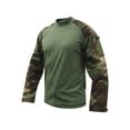 thumbnail image 1 of T.R.U 50/50 Nylon/Cotton Rip-Stop Combat Shirt Woodland/Olive Drab Small, 1 of 1