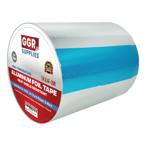 T.R.U. AF-20R Heat Shield Resistant Aluminum Foil Tape: 4 in. wide x 50 yds. (2Mil)