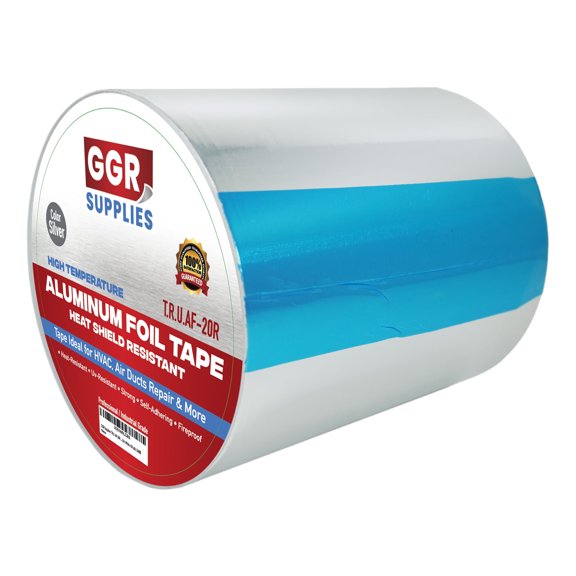 T.R.U. AF-20R Heat Shield Resistant Aluminum Foil Tape: 6 in. wide x 50 yds. (2Mil)