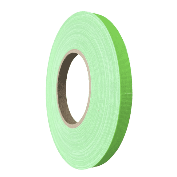 T.R.U. CGT-80F Fluorescent Gaffers/Spike Tape Laminated with Rubber Adhesive.60 Yards. (Fluorescent Green, 1/2 in.)