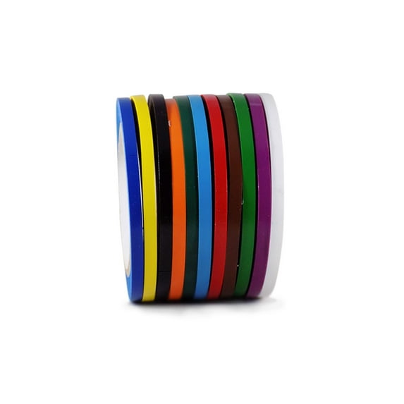 T.R.U. CVT-536 Rainbow Vinyl Pinstriping Dance Floor Tape: 1/4 in. wide x 36 yds. Several Colors