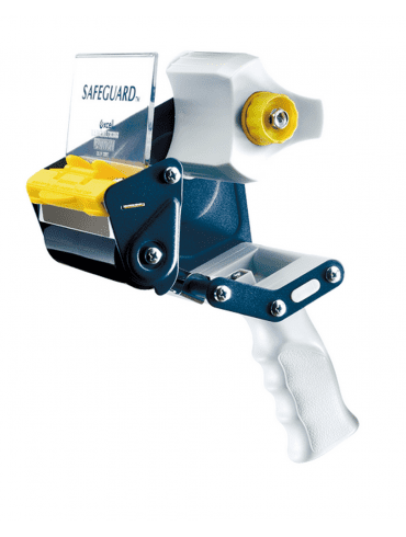 T.R.U. EC-406 Blue/Gray Premium Carton Sealing Hand Held Tape Dispenser: 4 in. wide (3 in. core) (Pack of 1)
