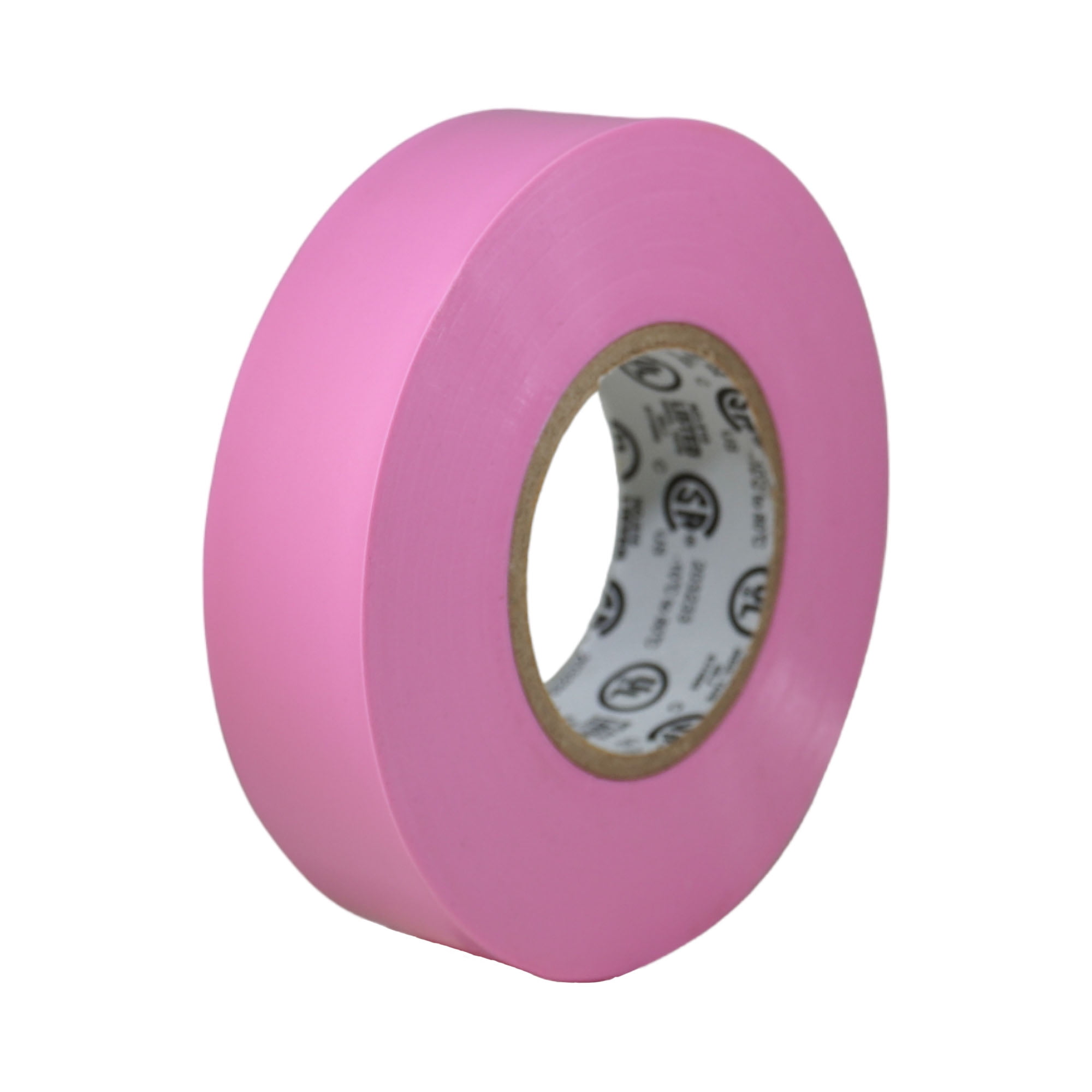 T.R.U. EL-766AW Pink General Purpose Electrical Tape 3/4" Width x 66' Length UL/CSA listed core. Utility Vinyl Electrical Tape