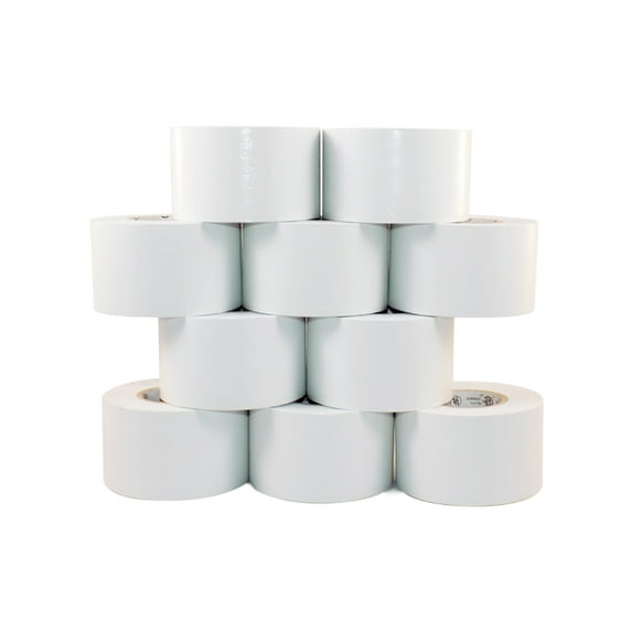 T.R.U. EL-766AW White General Purpose Electrical Tape 2" Width x 66' Length UL/CSA listed core. Utility Vinyl Electrical Tape (Pack of 10).
